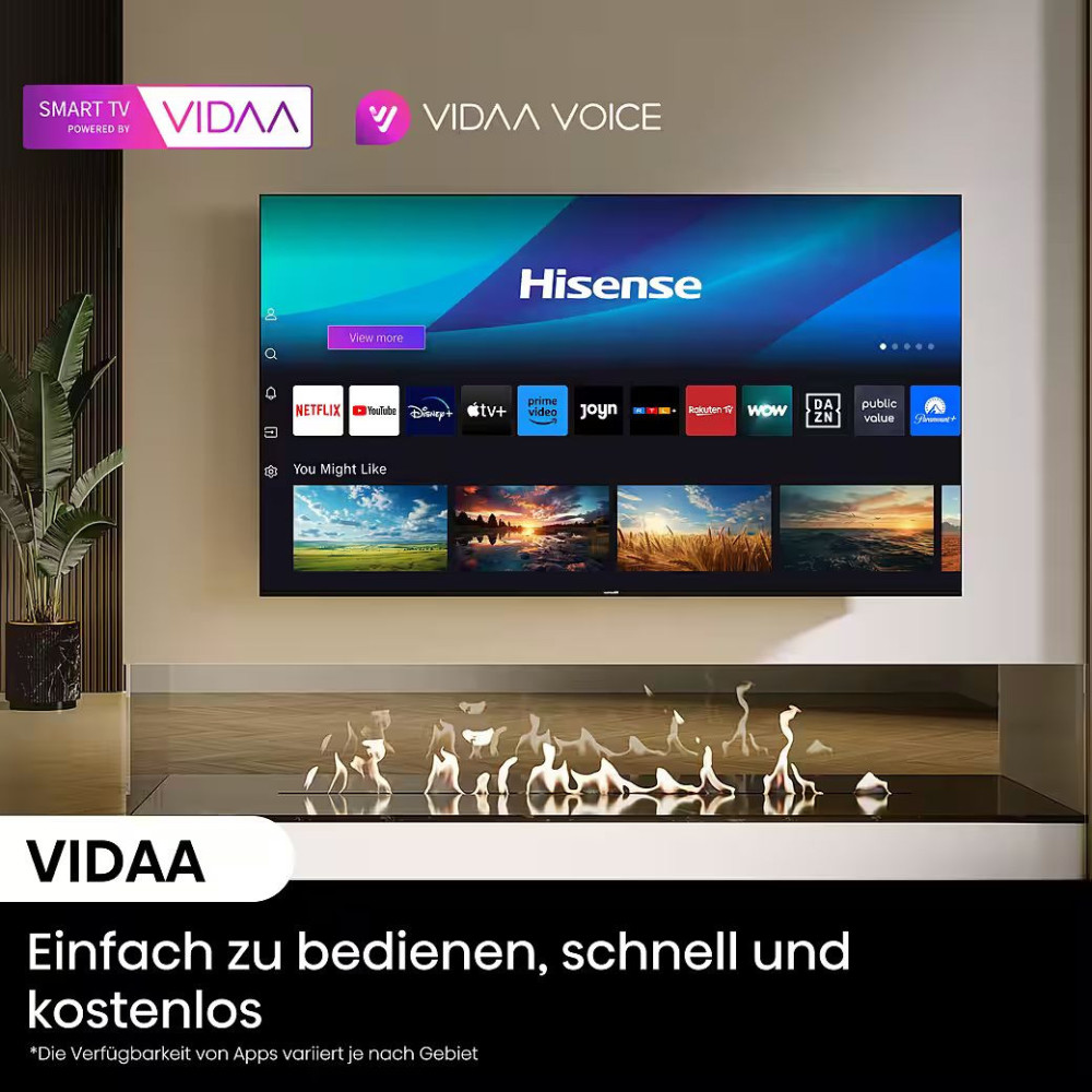 Hisense 65 Inch U6Q ULED 4K Smart TV with Mini-LED & Quantum Dot
