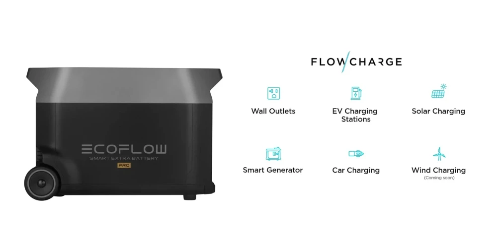 EcoFlow DELTA Pro Smart Extra Battery – 3,600 Wh Expandable Module