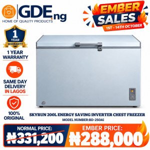 Skyrun 200l Chest Freezer  Grey