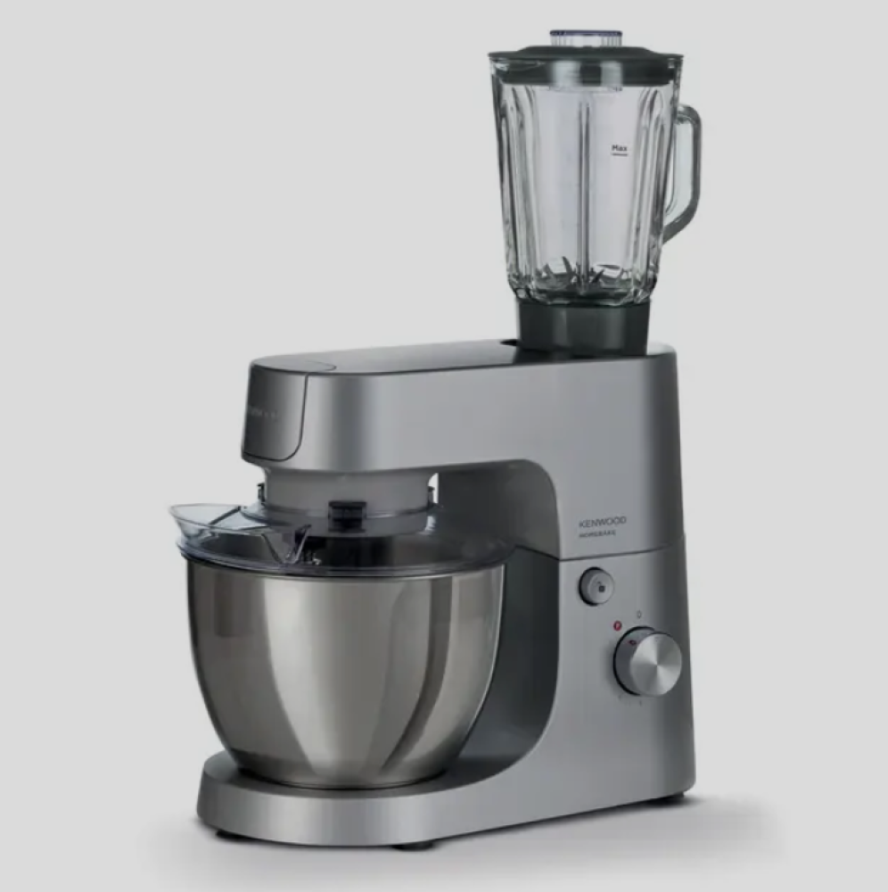 Kenwood 5L Stand Mixer + Blender – 1400W Kitchen Machine KHH01.120SI – Stainless Steel Bowl, K-Beater, Whisk & Dough Hook – Silver