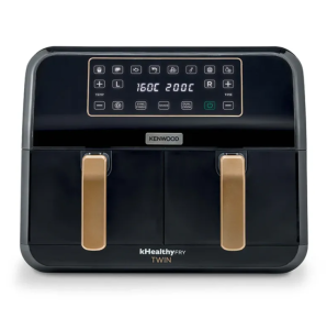Kenwood Digital Twin Air Fryer 4L + 4L – DualZone Technology, Max Crisp & Dehydrate – HFP70.000 (Black)