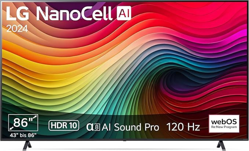 LG TV 86 Inch NanoCell 4K Smart with AI Magic Remote