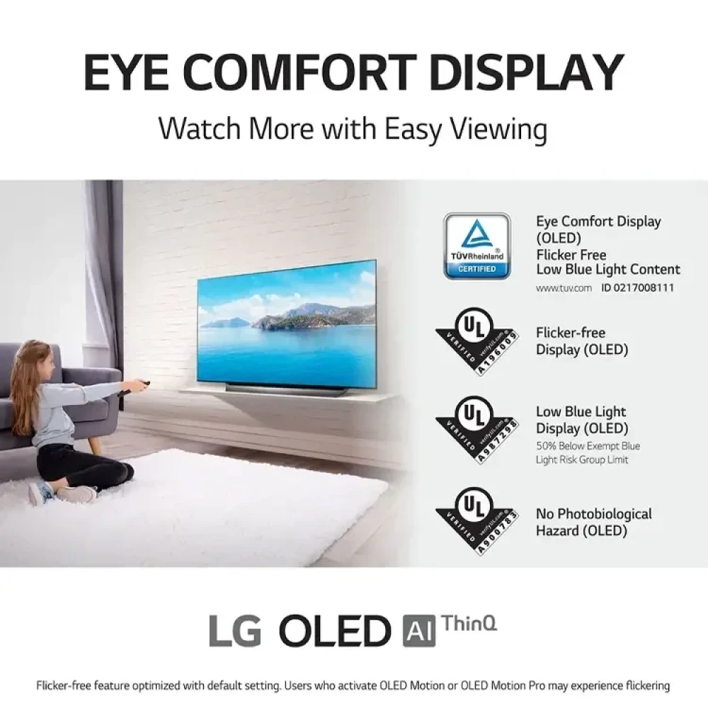 LG 55 Inch OLED A1 4K Smart TV | Dolby Vision IQ, Dolby Atmos, AI ThinQ, webOS