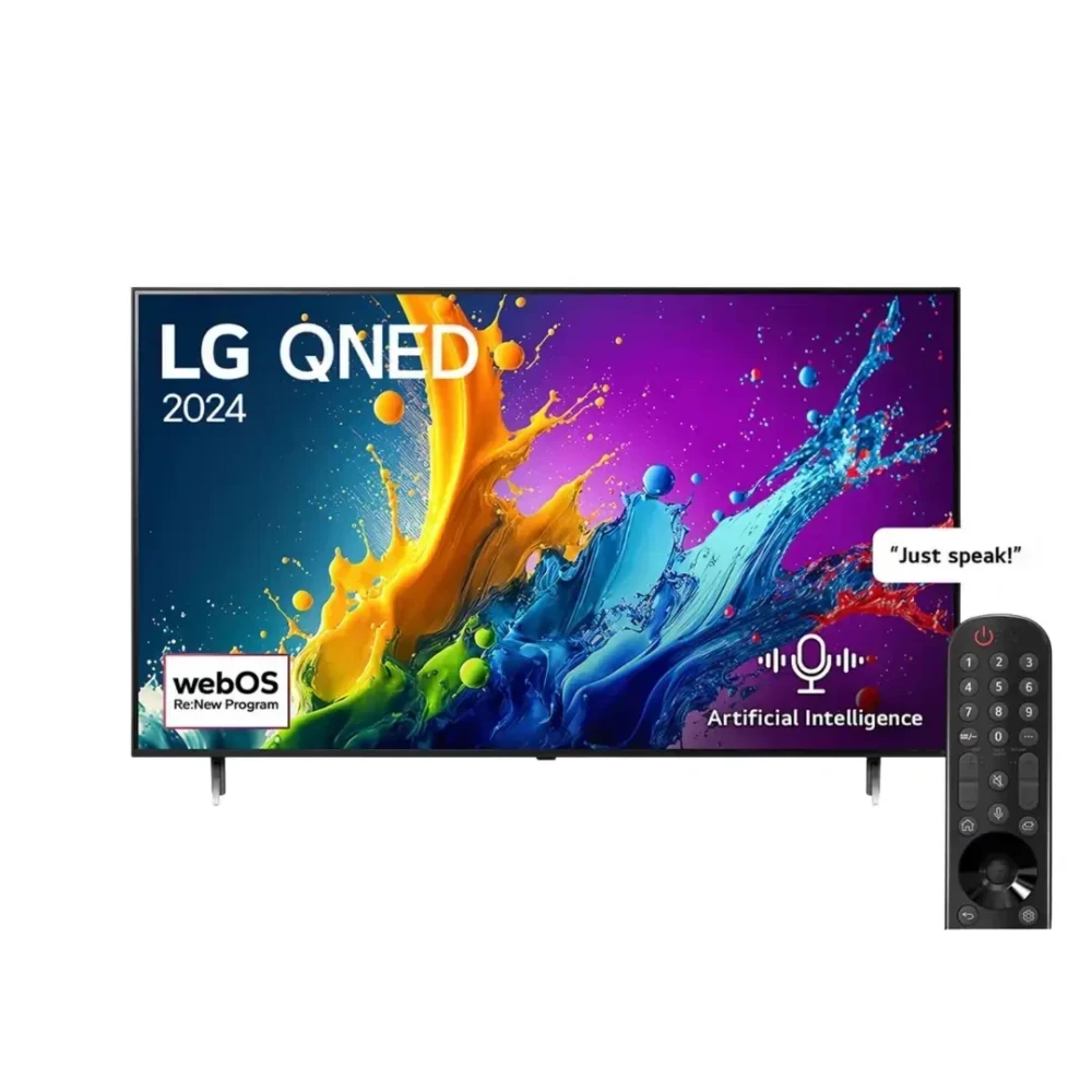 LG 86 Inch QNED80T6B 4K Smart TV | AI Magic Remote, HDR, webOS24