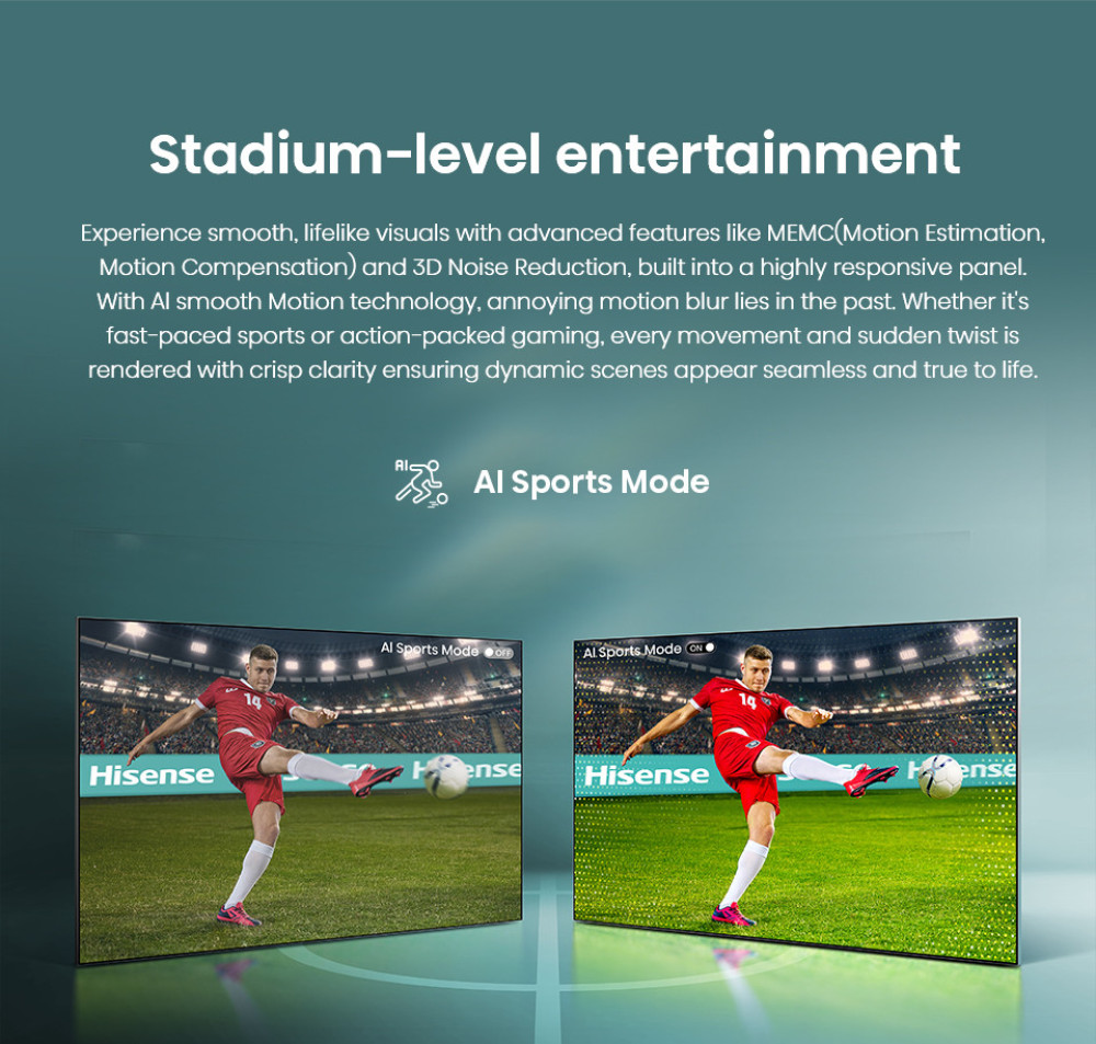 Hisense 100 Inch Q7Q QLED 4K Smart TV – 144Hz VRR Gaming TV