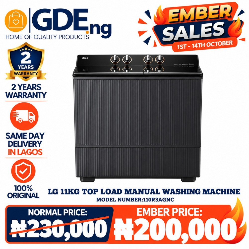 LG 11KG TOP LOAD MANUAL WASHING MACHINE