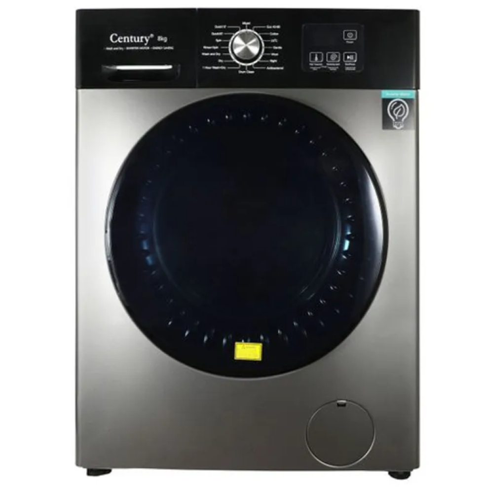 Century 8KG Wash / 4KG Dry Front Loader Washing Machine CW8524-D1 – Inverter + 16 Programs
