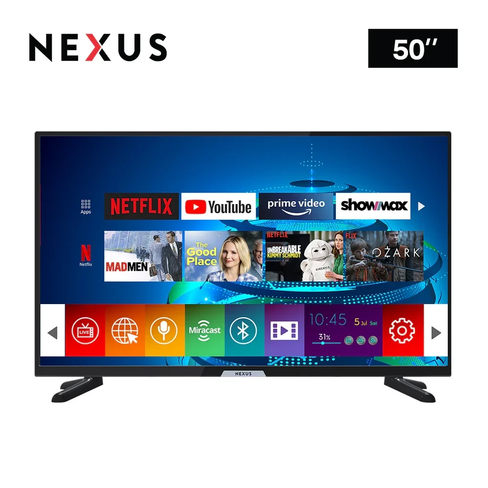 Nexus NX-TV50 Frameless 50-Inch 4K UHD Smart TV – HDR, Dolby Digital, Wi-Fi Screen Mirroring