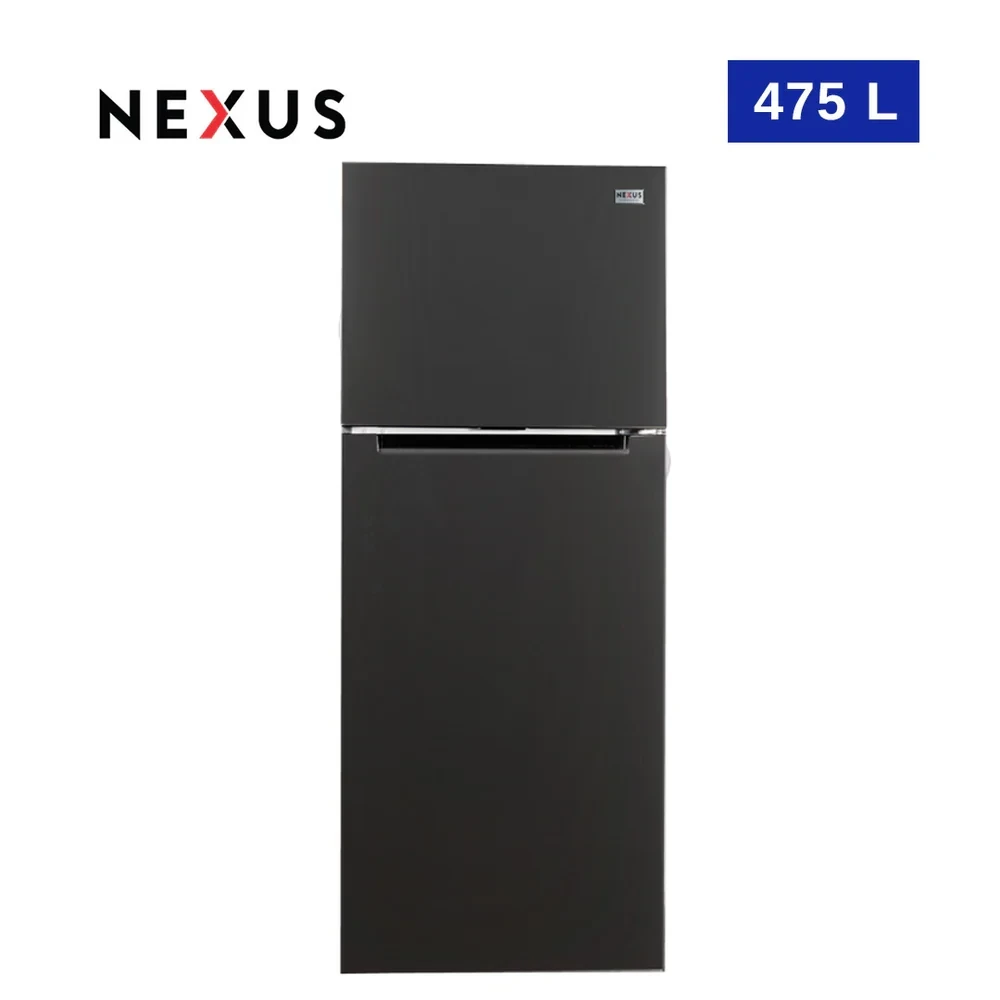 Nexus 475L Double Door Refrigerator – NX-540NFBI Black Inox (A+ Energy + Frost-Free + XXL Storage)