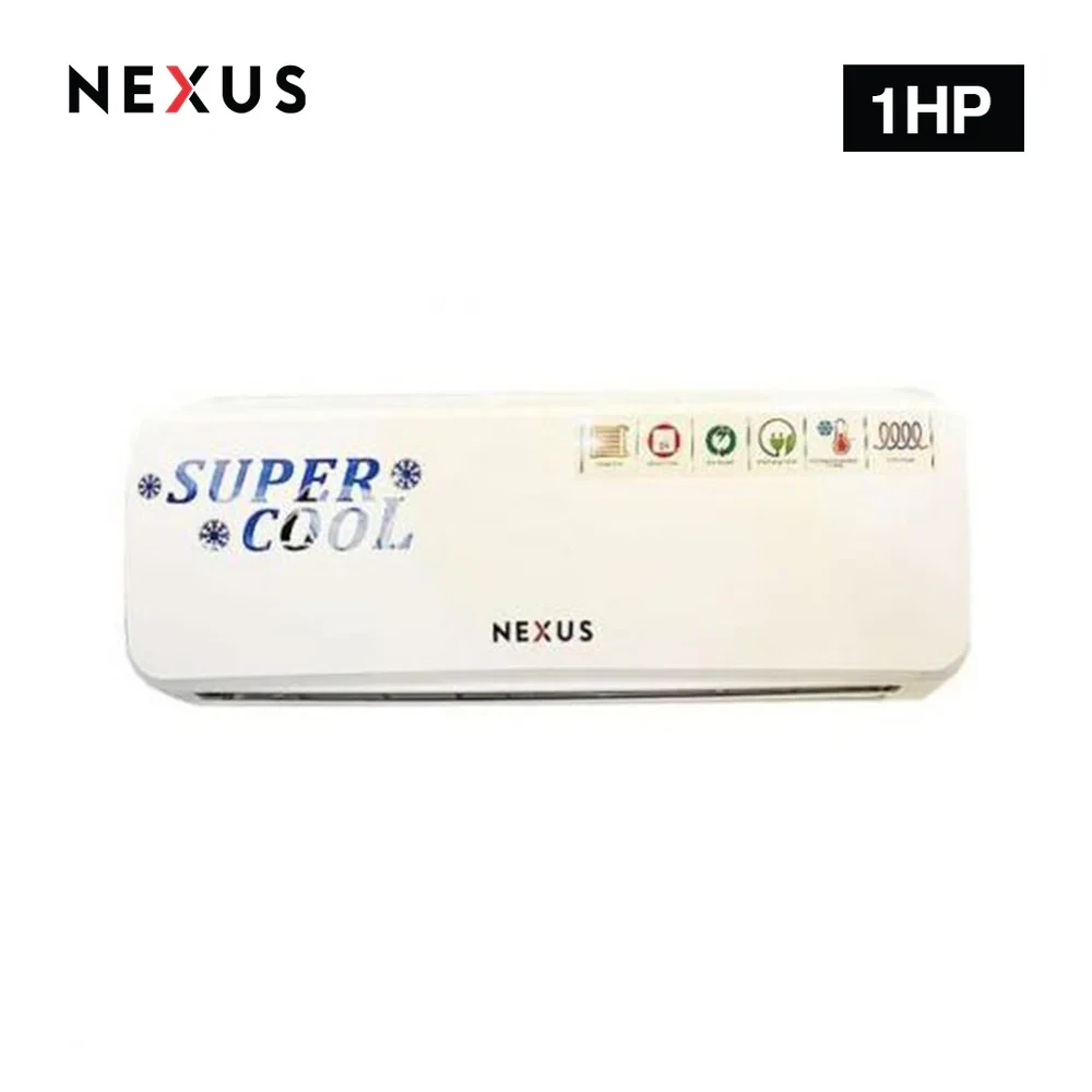 Nexus 1HP Split Air Conditioner – R410, White (MSSH9000) – Copper Condenser, Power Saving