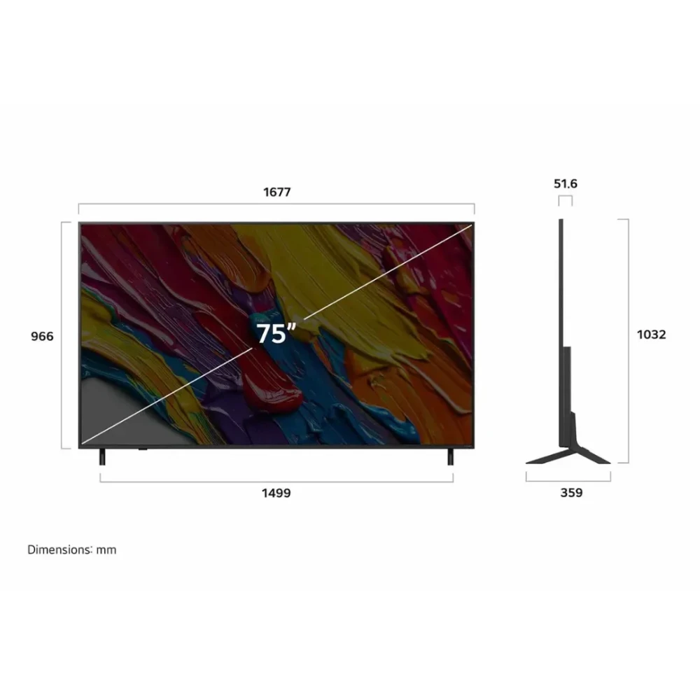 LG 75 Inch QNED80T6B QNED 4K Smart TV – Quantum Dot & NanoCell Clarity