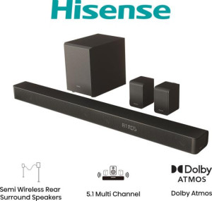 Hisense AX5100G Soundbar with Subwoofer – 340W 5.1CH Dolby Surround Audio