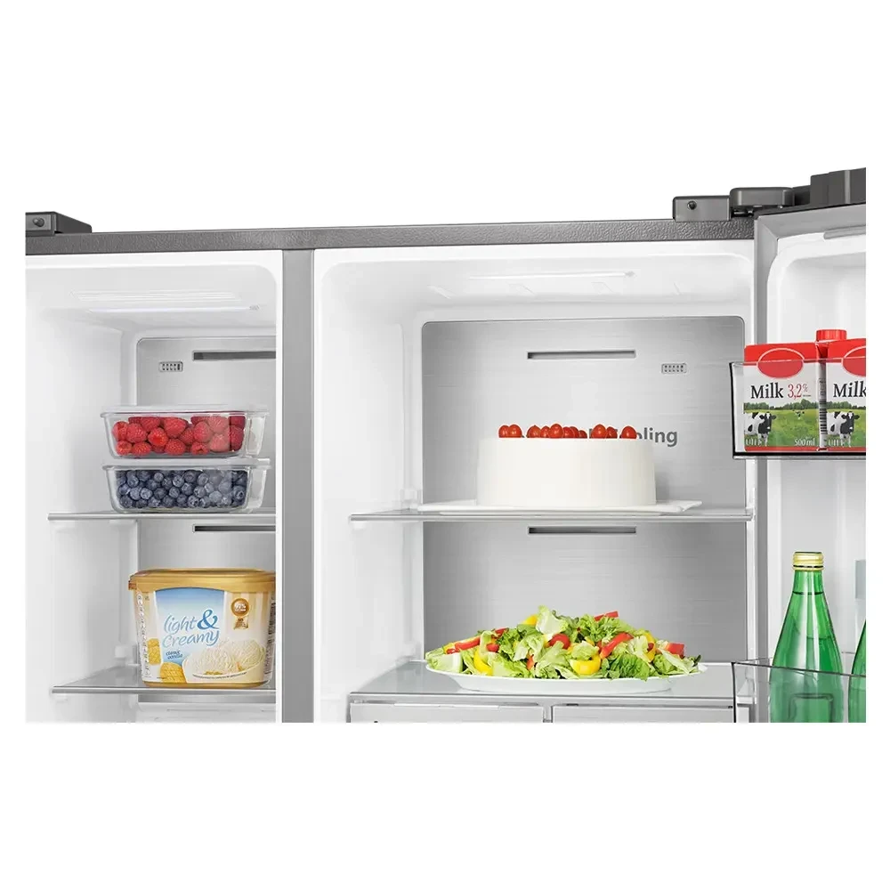 Hisense 628L Side by Side Refrigerator (82WS-RC) – Large Capacity with Ice & Water Dispenser