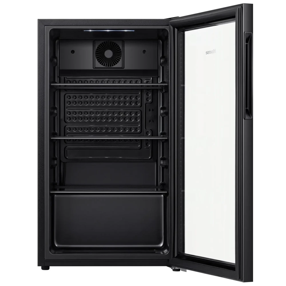 Hisense 91L Glass Door Beverage Cooler (94JC) – Compact Drinks Chiller with LED Light