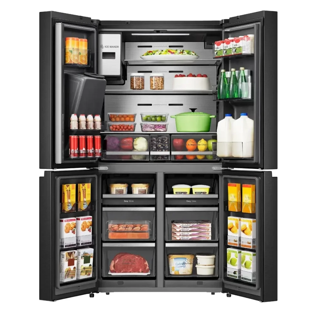 Hisense BCD-605W 591L Cross Door Refrigerator Black