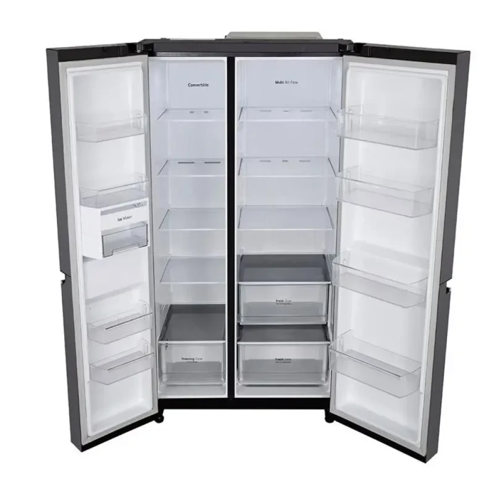 LG 674L Side by Side Refrigerator (GC-B257KQJW) – Matte Black, Convertible, Smart Inverter