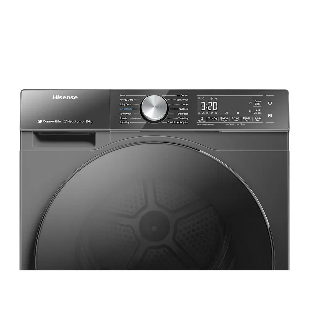 Hisense 10KG Front Load Dryer (DH7S107BB) – Heat Pump, Energy Efficient & Smart Control