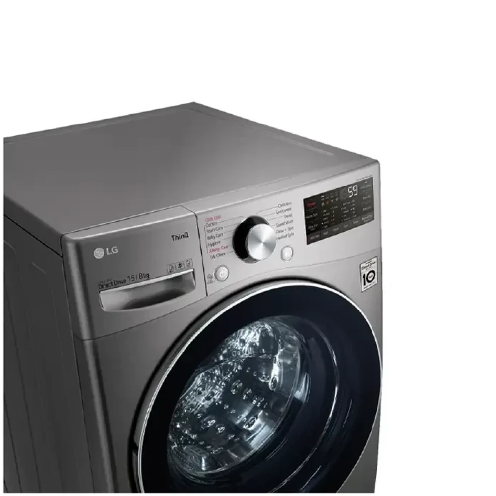 LG 15/8kg Front Load Washer Dryer (F0L9DGP2S) – AI DD, Steam & Inverter Direct Drive