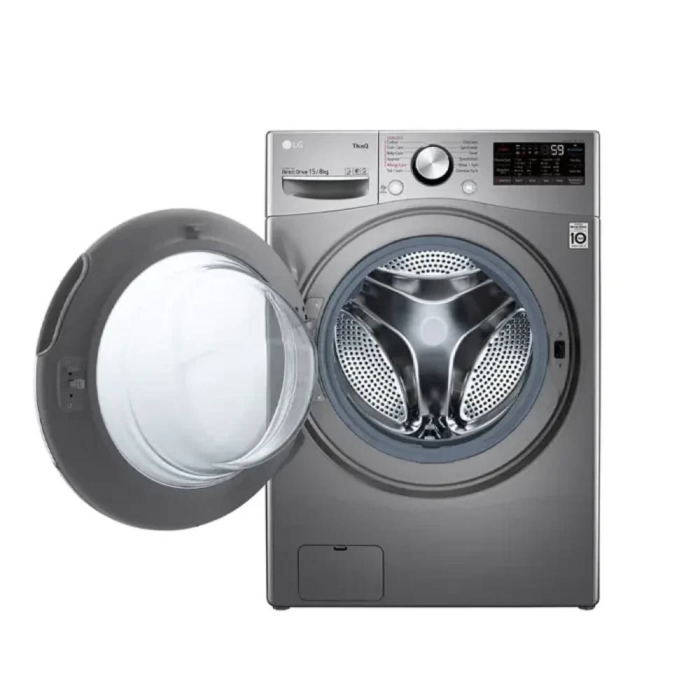 LG 15/8kg Front Load Washer Dryer (F0L9DGP2S) – AI DD, Steam & Inverter Direct Drive