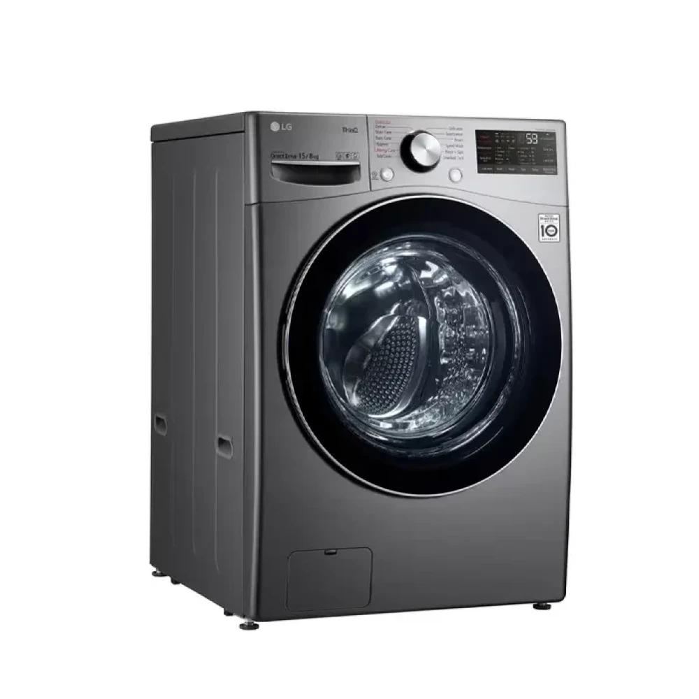 LG 15/8kg Front Load Washer Dryer (F0L9DGP2S) – AI DD, Steam & Inverter Direct Drive