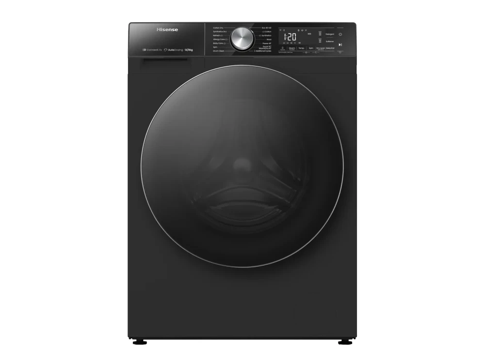 Hisense 12KG Front Load Washing Machine (WF7S1247BB) – Inverter, Steam Wash & Smart Control