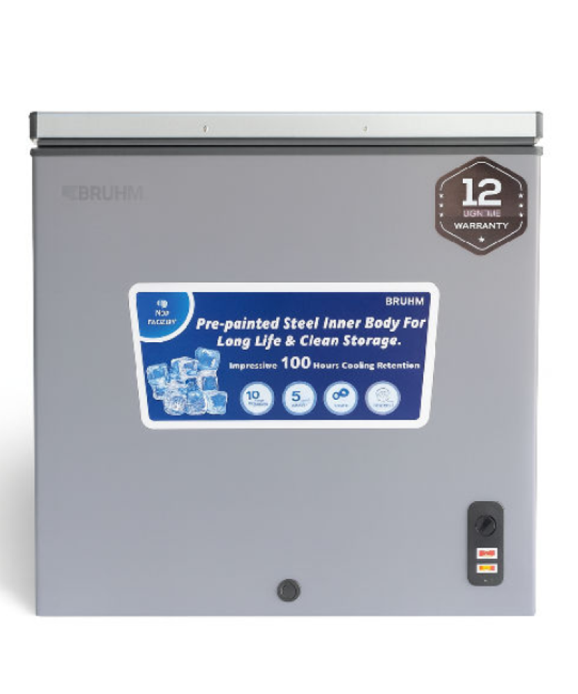 Bruhm 197L Single Door Chest Freezer BCS-210MA – Fast Freezing Deep Freezer with LED Light