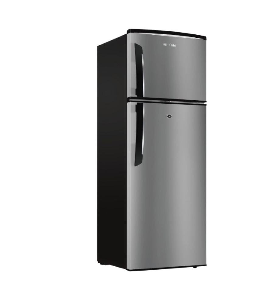 Bruhm 255L Top Mount Refrigerator BFD-275MD – Crystal Shelves, Large Freezer Zone, Lock & Key