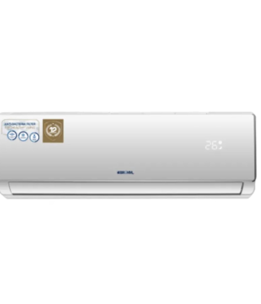 Bruhm 1.5HP Split Air Conditioner BAS-12RCEW – R410, Golden Fin, Turbo Cooling, Anti-Bacteria Filter