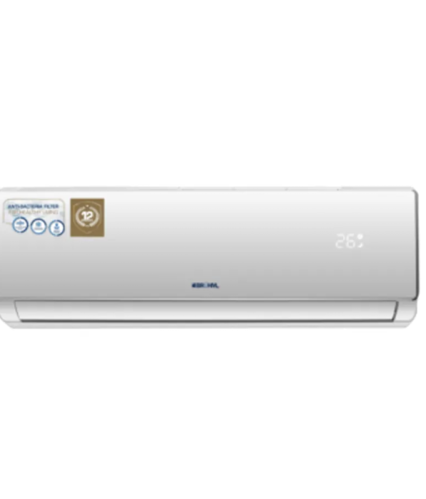 Bruhm 1HP Split Air Conditioner BAS-09RCEW – R410A, Golden Fin, Turbo Cooling, Anti-Bacteria Filter