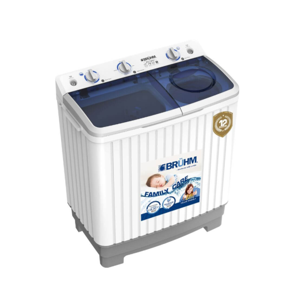 Bruhm 7KG Twin Tub Washing Machine BWT-070H – Magic Filter & Wind Jet Dry