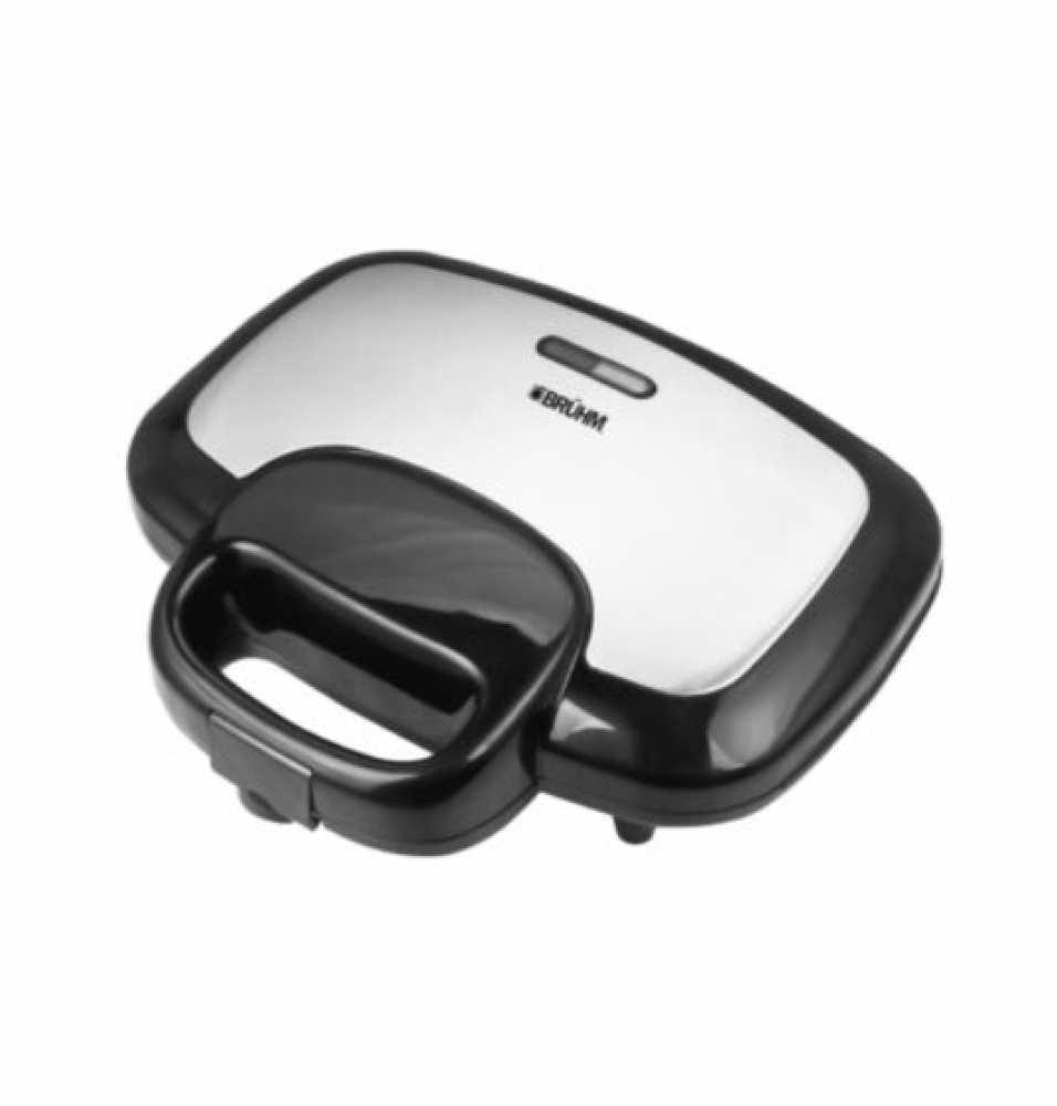 Bruhm 2-Slice Sandwich Maker BSM-700BS – 700W, Stainless Steel & Fixed Plates