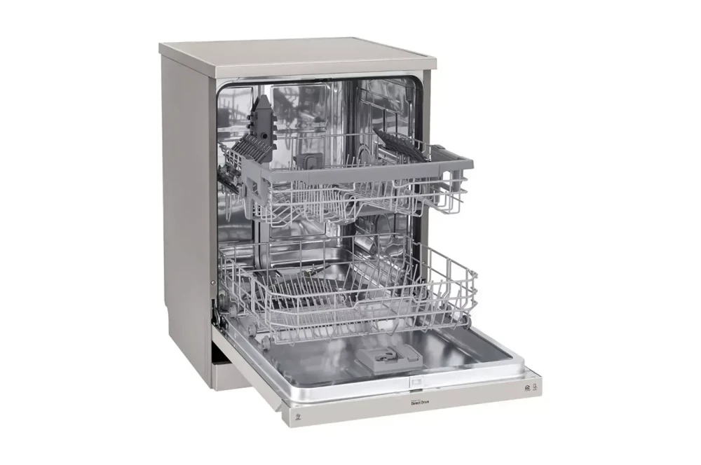 LG QuadWash TrueSteam Dishwasher – Platinum Silver, 9.9L Water Consumption, Inverter Direct Drive – DFC532FP