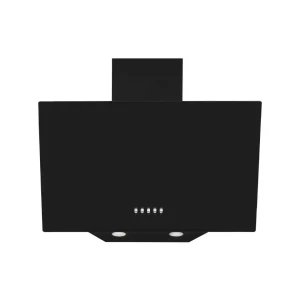 Maxi 60cm Angled Curved Black Glass Kitchen Hood (D001BL)