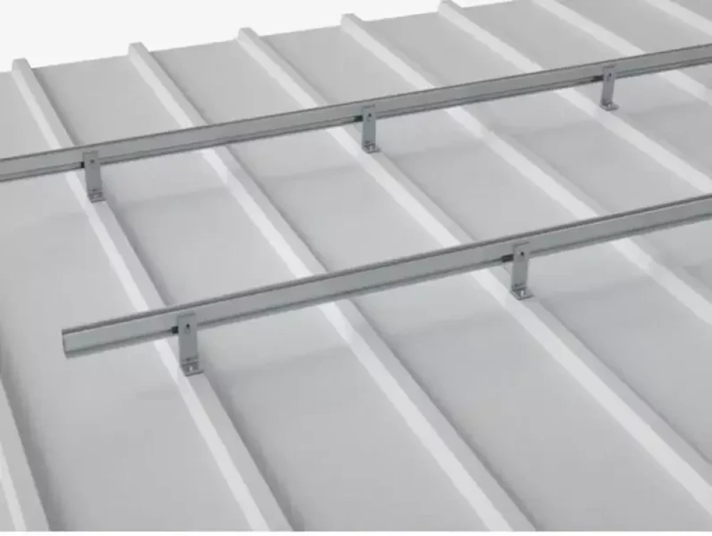 Metal Roof Mounting System for Solar Panels Holds 8 Panels per Set