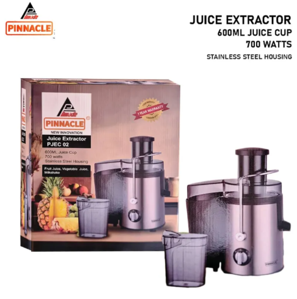 Pinnacle Juice Extractor PJEC 02 700W Stainless Steel with 600ml Juice Cup