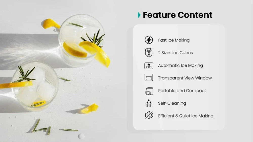 Hisense Ice Maker 12KG/24h (ICM1244) – 1.5L Water Tank, Compact & Fast Ice Making Machine