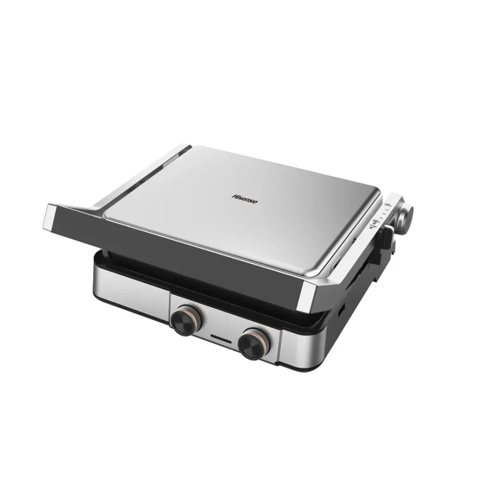 Hisense H181CG01 Contact Grill 2000W Silver - Electric Panini Press & Sandwich Maker