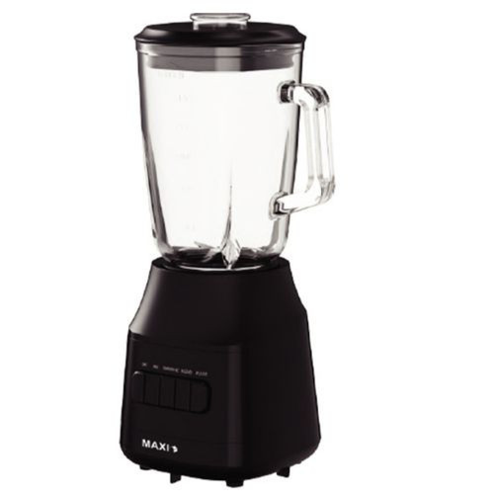 Maxi BL6013W1 Blender 600W 1.5L Black - Multi-Speed Kitchen Blender for Smoothies