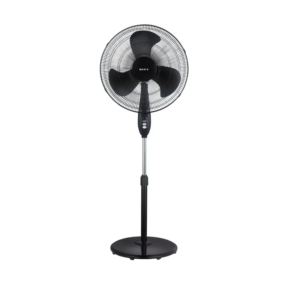 Maxi 45-12P Standing Fan 18" Black - Adjustable Height Pedestal Fan