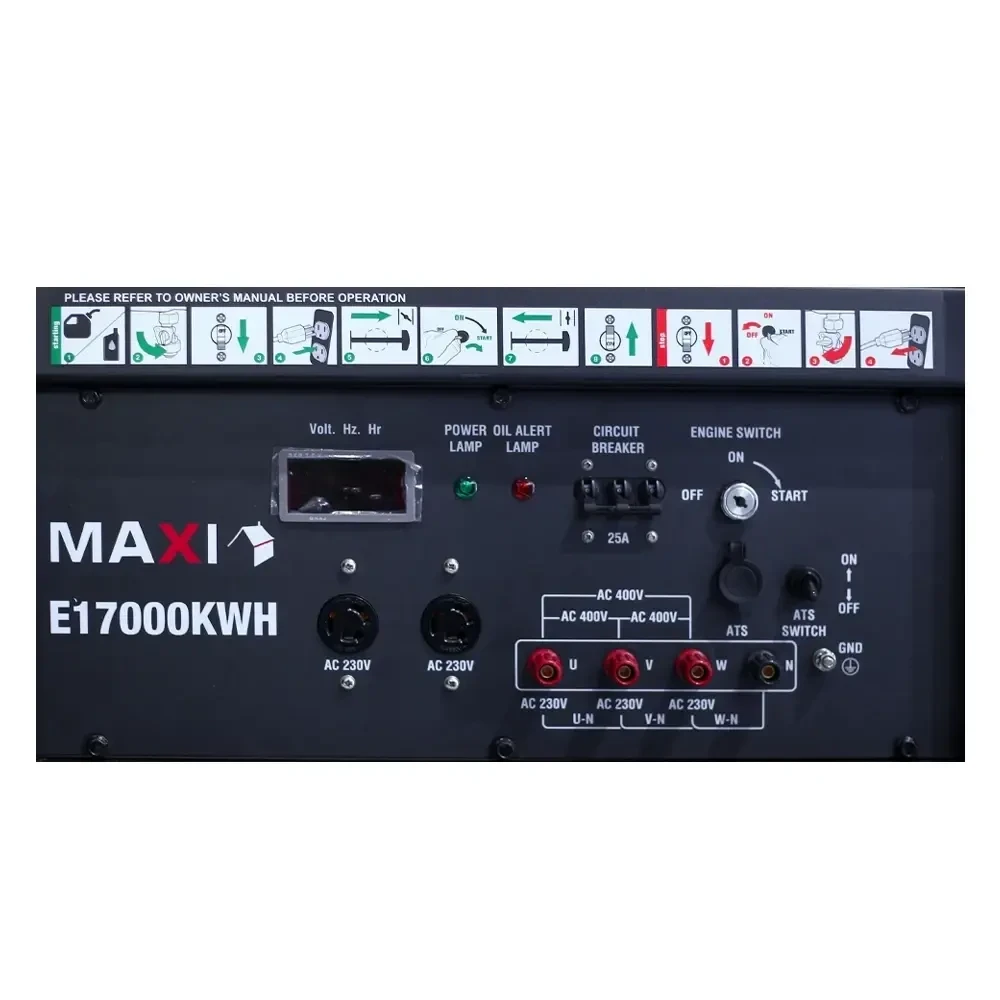 Maxi 21.25kVA 3-Phase Generator E17000KWH - Key Start with Whe