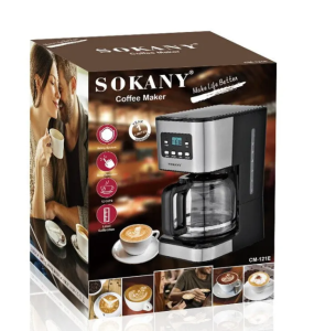 Sokany CM-121E Digital Coffee Maker 12-Cup Stainless Design