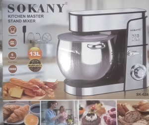 Sokany SK-624 Stand Mixer 13L 6 Speed 2000W Stainless