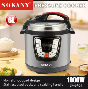 Sokany SK-2401 6L Electric Pressure Cooker 1000W Multi-Function