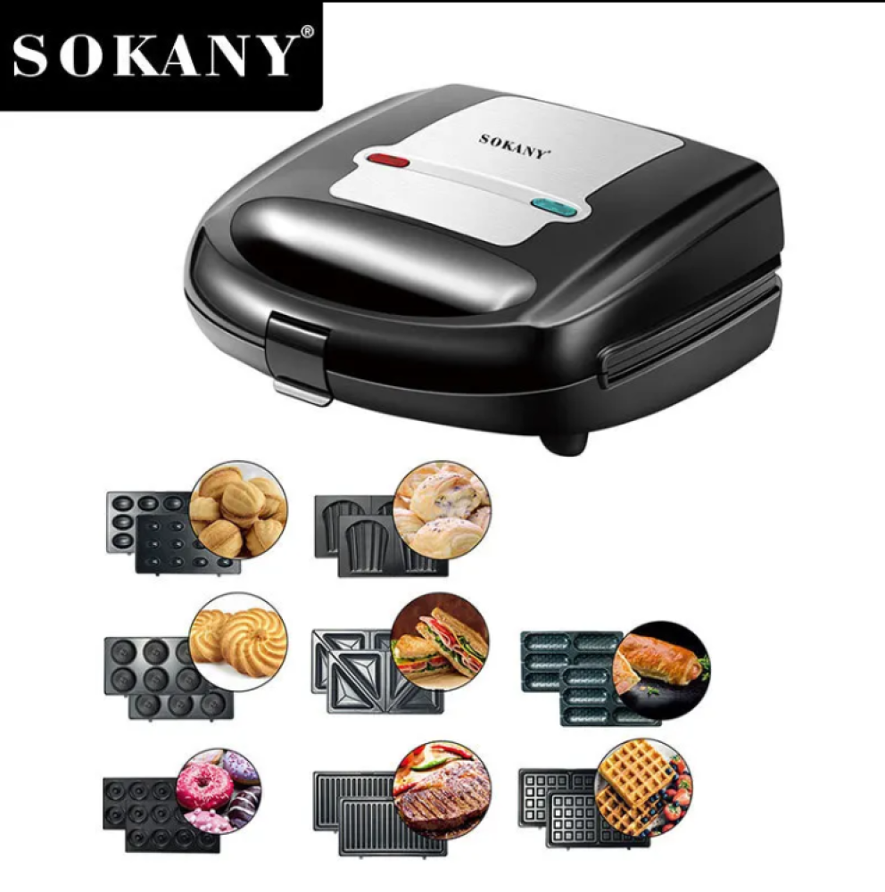 Sokany SK-B140 8-in-1 Sandwich Maker Set 750W Non-Stick