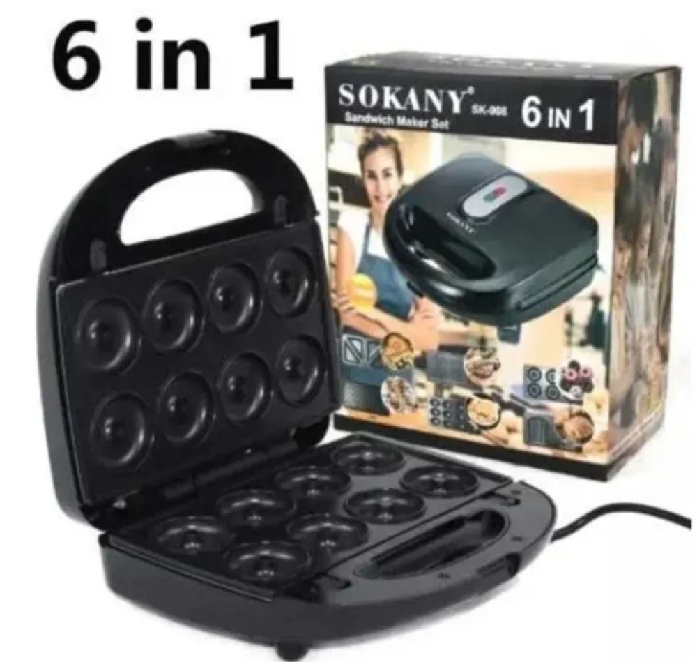 Sokany SK-908 6-in-1 Sandwich Maker Set 750W