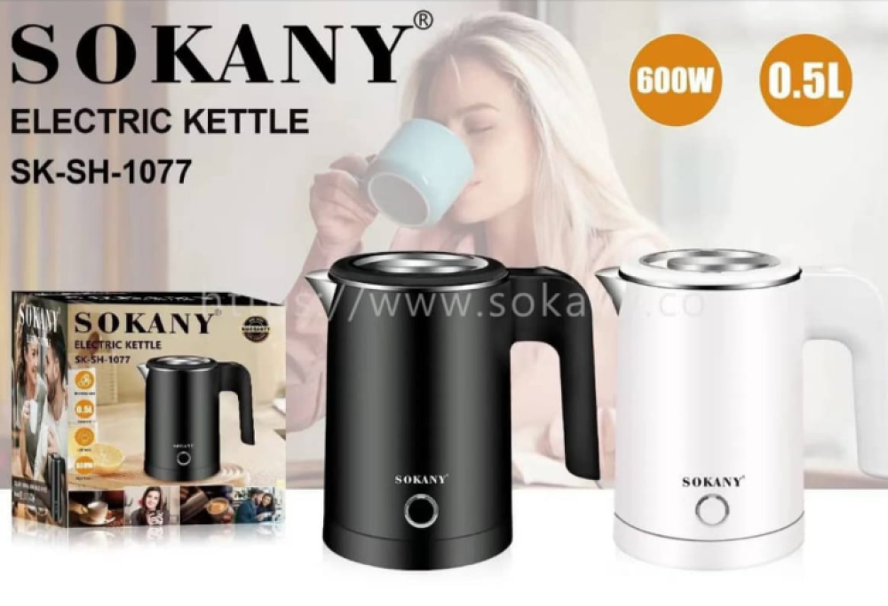 Sokany SK-SH-1077 Electric Kettle 0.5L 600W