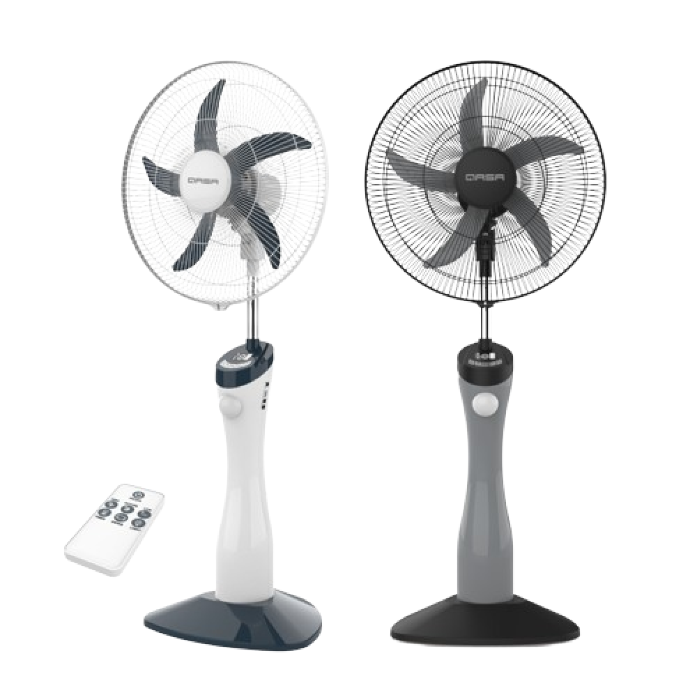 QASA 18INCH FREE STANDING CURVY RECHARGEABLE FAN QRF-7918