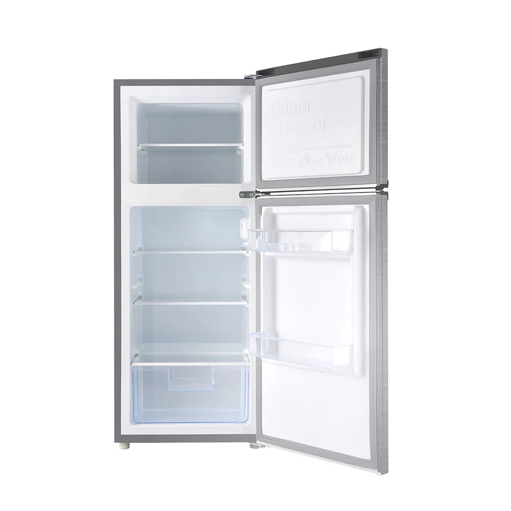 TCL 153L Double Door Refrigerator – Silver (F153TM), No-Frost, LED Light, Low Noise