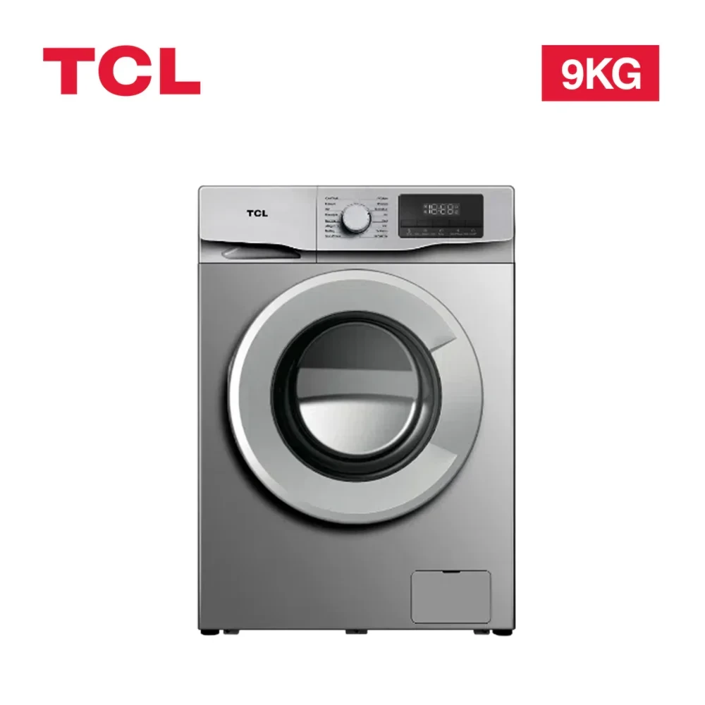 TCL 9KG Inverter Front Load Washing Machine – Steam Wash, Heat Sterilization, 1400RPM, Hygienic Care
