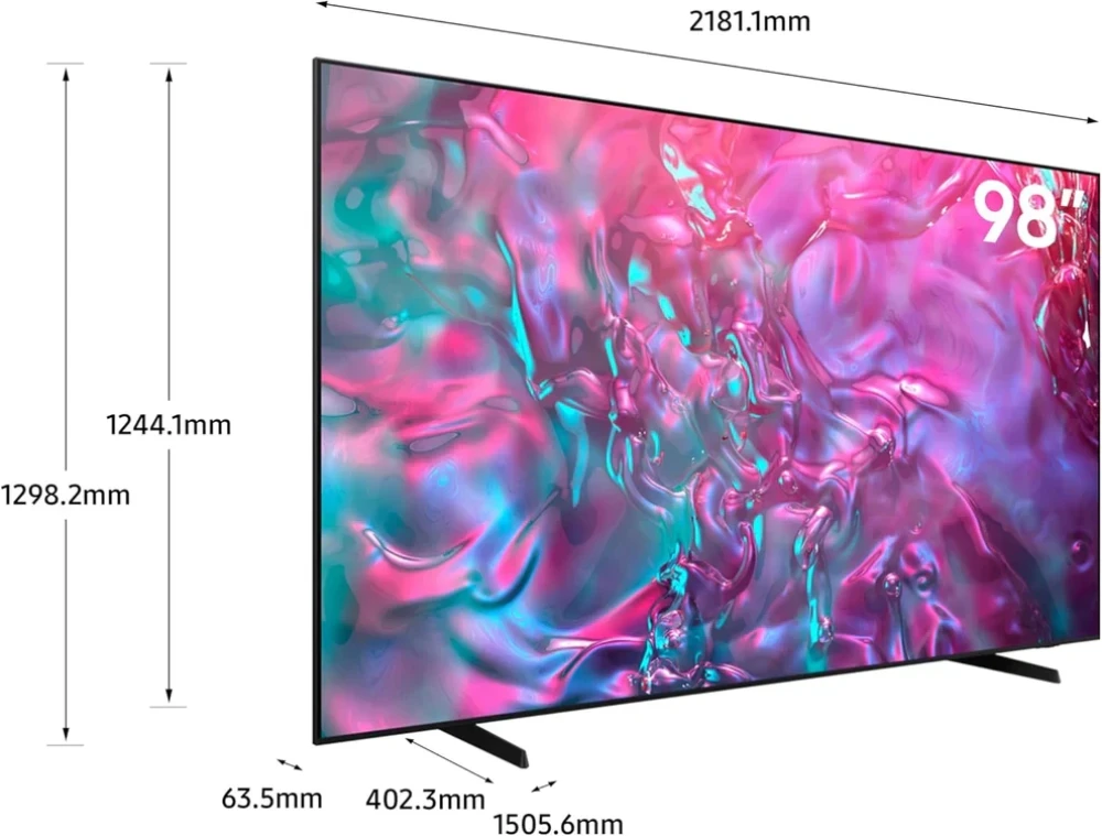 Samsung 98 inch Smart TV Q-Symphony Supersize Picture Enhancer Motion Xcelerator UA98DU9000